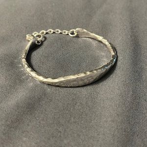 Susan Shaw Hammered silver plated bracelet